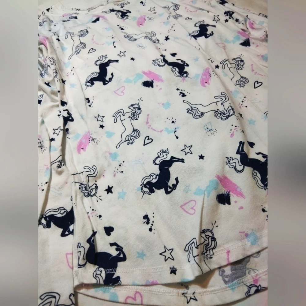 Justice Unicorns Hearts And Stars Long Sleeve Shirt- 14/16